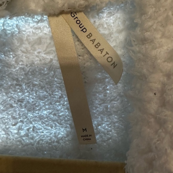 Babaton eyelash cardigan with tie. Winter white - Picture 5 of 6